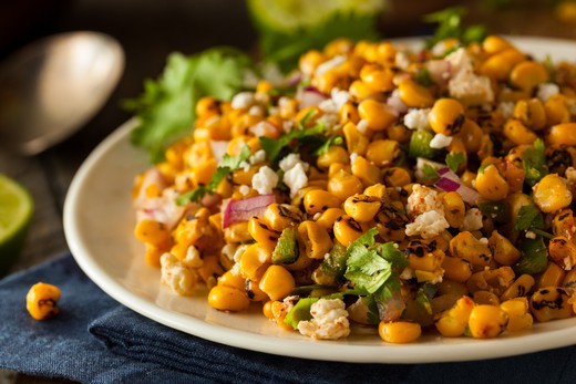 Grilled Corn Salad with Lime and Cotija Cheese